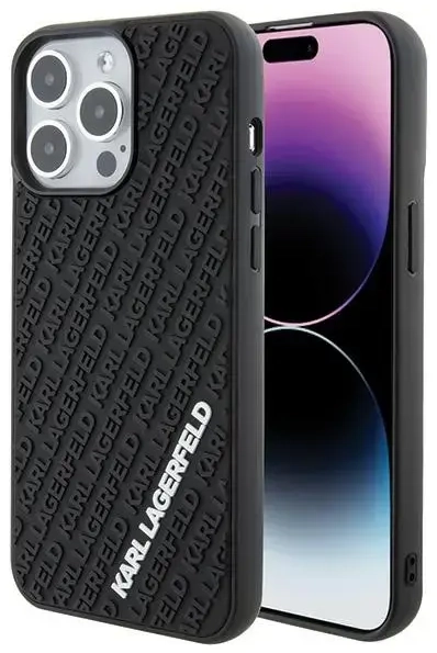 Karl Lagerfeld KLHCP15X3DMKRLK iPhone 15  Pro Max 6.7" czarny|black hardcase 3D Rubber Multi Logo
