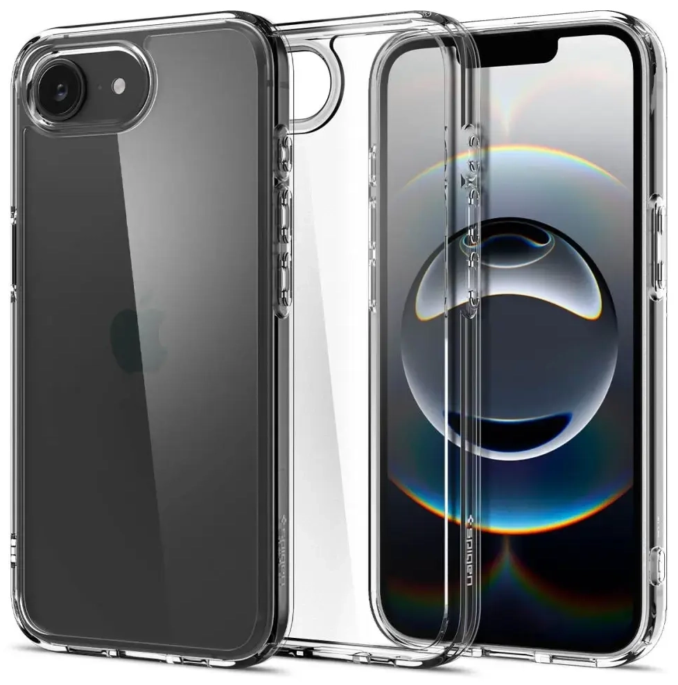 Spigen Ultra Hybrid telefono dėklas iPhone 16e, skaidrus