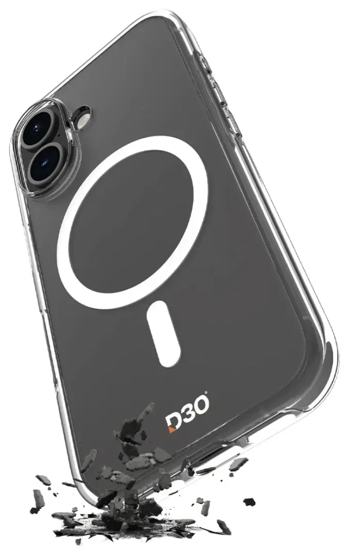 Puro Impact Clear D3O MagSafe Silicone Case for iPhone 16 - Transparent