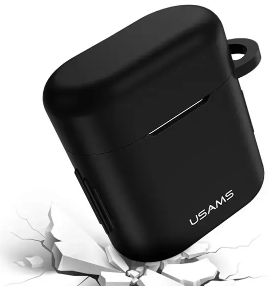 USAMS Etui ochronne do FreeBuds 2 Pro silicon czarny|black BH501FBUS01 (US-BH501)