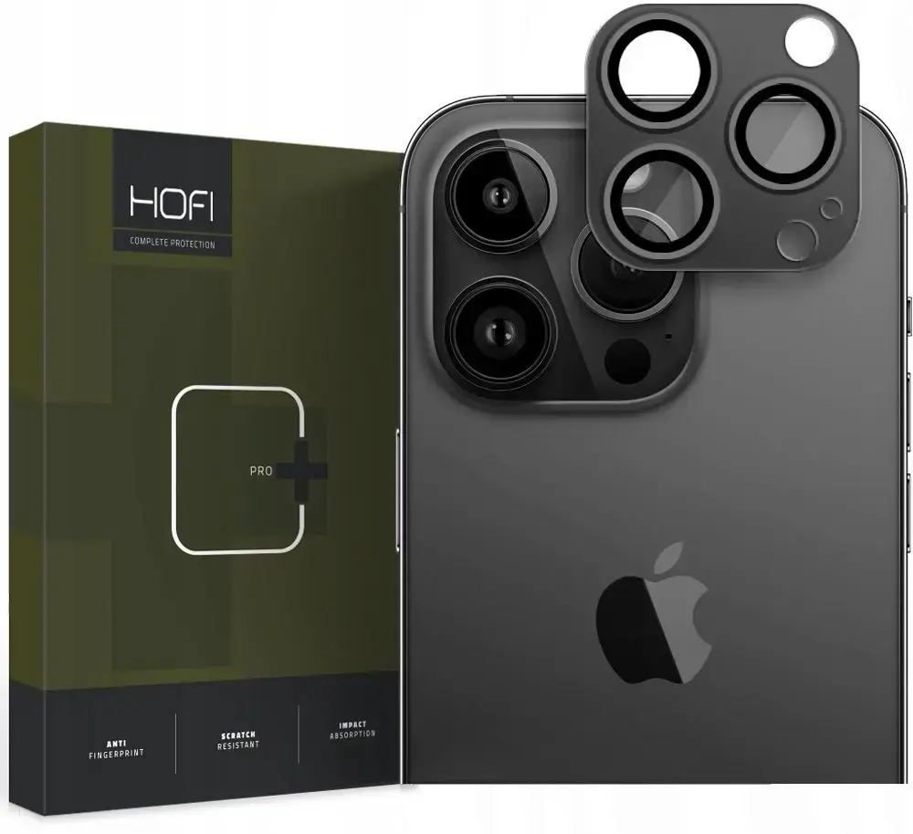 HOFI FULLCAM PRO+ KAMERAS VĀCIŅŠ IPHONE 15 PRO | 15 PRO MAX MELNS