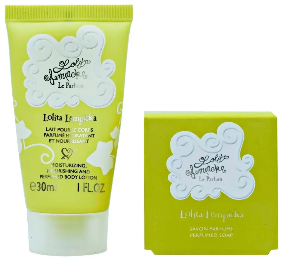 Set Lolita Lempicka:  Mon Premier Parfum, Moisturizing, Body Milk, 30 ml +  Mon Premier Parfum, Scented Soap Bar , 25 g *Miniature
