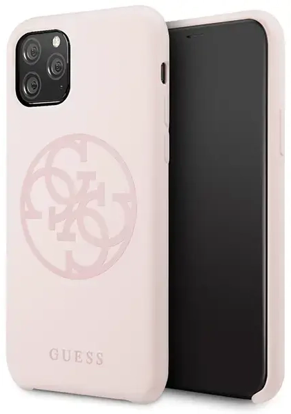 Guess GUHCN58LS4GLP iPhone 11 Pro light pink|jasnoróżowy hard case Silicone 4G Tone On Tone