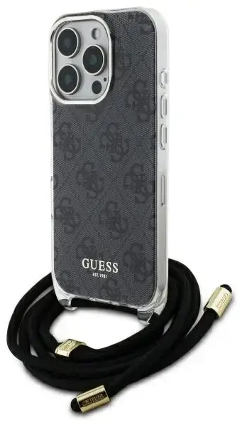 Guess GUHCP16XHC4SEK iPhone 16 Pro Max    6.9" czarny|black hardcase Crossbody Cord 4G Print