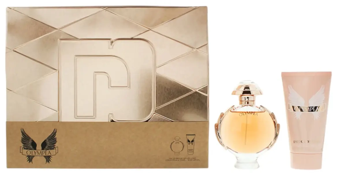 Set Paco Rabanne: Olympea, Eau De Parfum, For Women, 50 ml + Olympea, Hydrating, Body Lotion, 75 ml