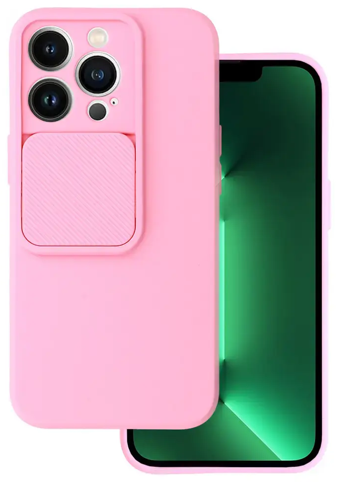 Camshield Soft maciņš telefonam iPhone 13 Pro rozā (ar kameras aizsargu)