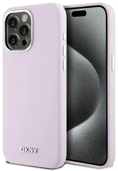 DKNY DKHMP15XSMCHLP iPhone 15 Pro Max 6.7" różowy|pink hardcase Liquid Silicone Small Metal Logo MagSafe