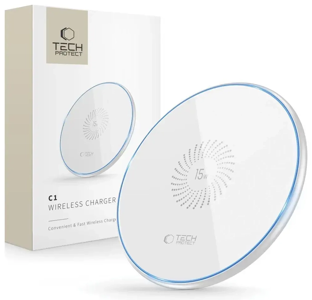 Tech-Protect QI15W-C1 беспроводная зарядка | Qi | 15W | белая