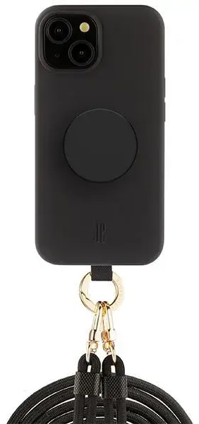 Etui JE 3in1 PopGrip iPhone 15 6.1" czarny|black 30484 (Just Elegance)