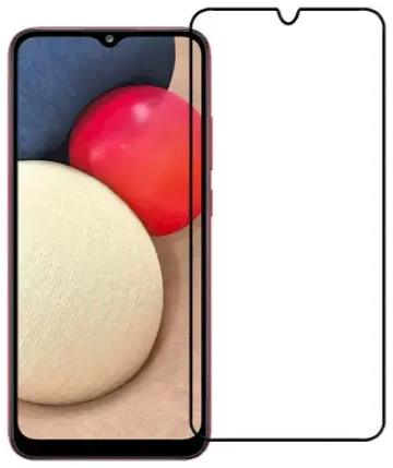 HOFI Fusion Full Glue 5D aizsargstikls pilnam ekrānam ar rāmiņu telefonam Samsung Galaxy A02S melns
