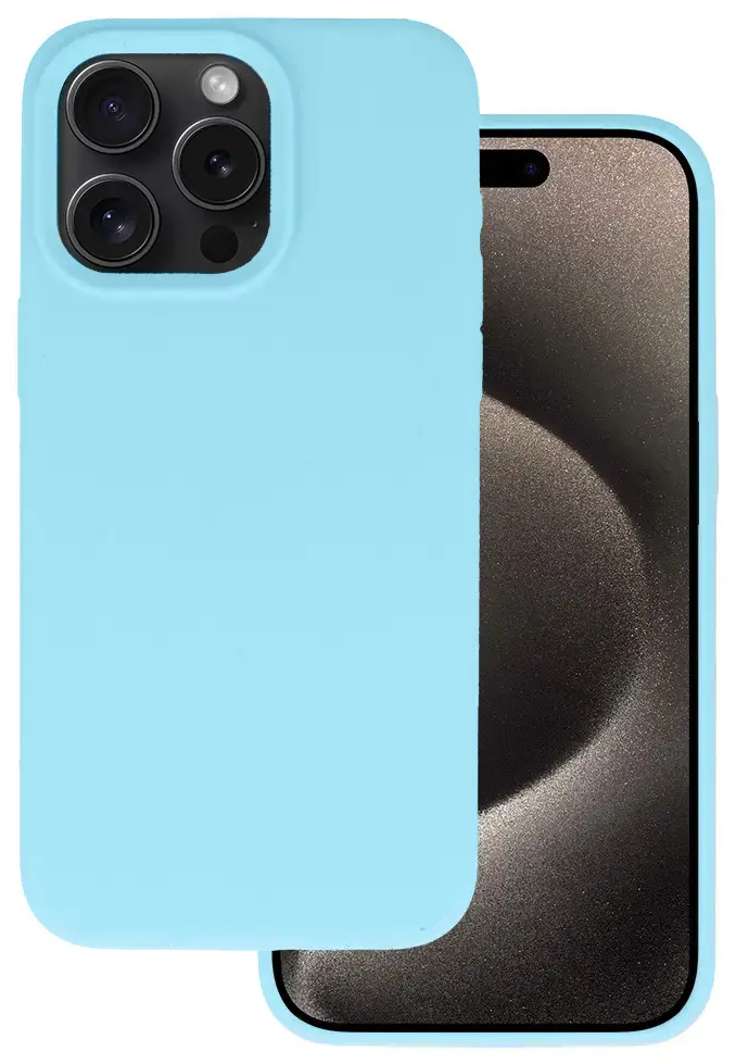 Silicone Lite phone case for iPhone 15 Plus blue