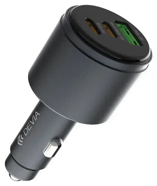 Devia car charger Extreme Metal PD QC 116W 1x USB 2x USB-C black