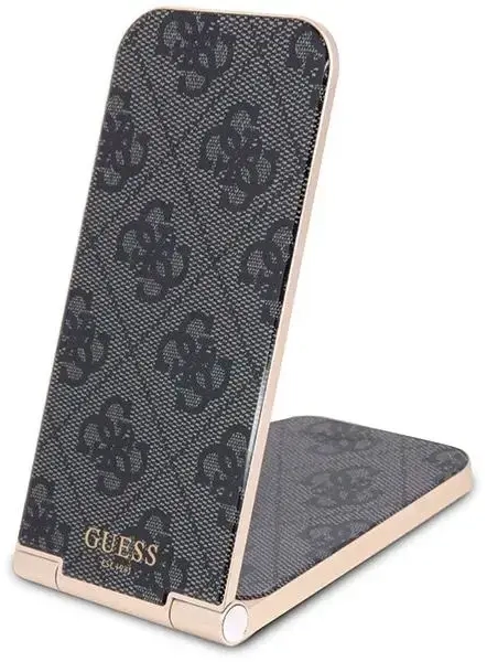 Guess 4G Pattern беспроводная зарядка 2-в-1 | Qi | Совместима с MagSafe | 15W | чёрная