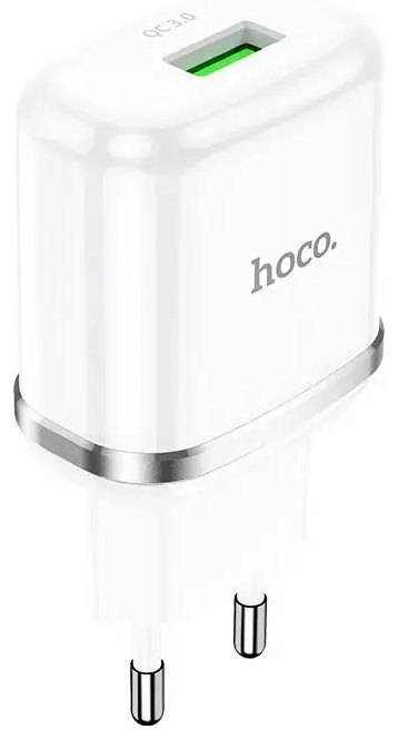 HOCO N3 tīkla lādētājs | 18W | QC | USB-A | balts