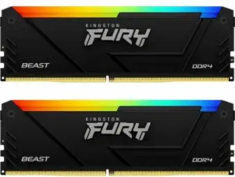 Kingston RAM FURY Beast RGB - 16 GB (2 x 8 GB rinkinys) - DDR4 3200 DIMM CL16