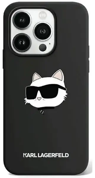 Karl Lagerfeld KLHMP15XSCHPPLK iPhone 15 Pro Max 6.7" czarny|black hardcase Silicone Choupette Head MagSafe