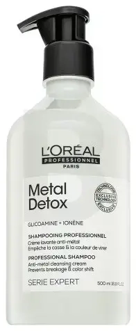 L´Oréal Professionnel Série Expert Metal Detox Professional Šampūnas nuo metalų valomasis kremas šampūnas dažytų plaukų blizgesiui ir apsaugai 500 ml