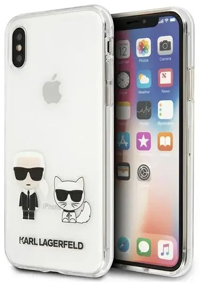 Karl Lagerfeld KLHCPXCKTR iPhone X|Xs hardcase Transparent Karl & Choupette