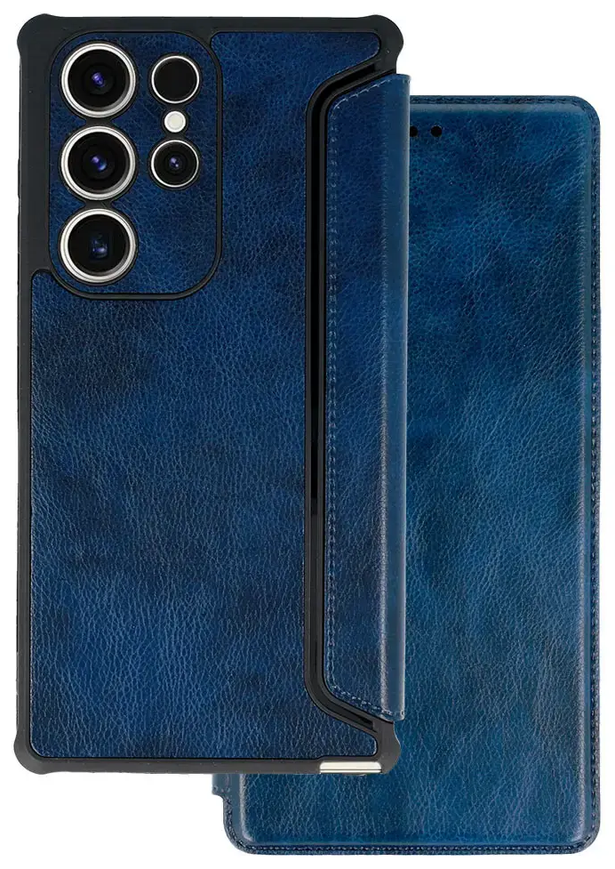 Razor Leather Book Case for Samsung Galaxy S23 Plus navy
