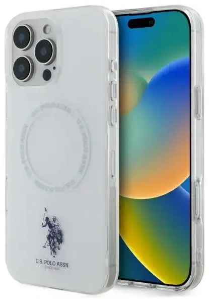 US Polo USHMP16XHOCLDPW iPhone 16 Pro Max 6.9" biały|white IML Ring MagSafe