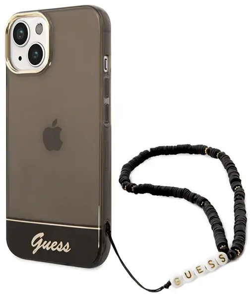 Guess GUHCP14MHGCOHK iPhone 14 Plus 6,7" czarny|black hardcase Translucent Pearl Strap
