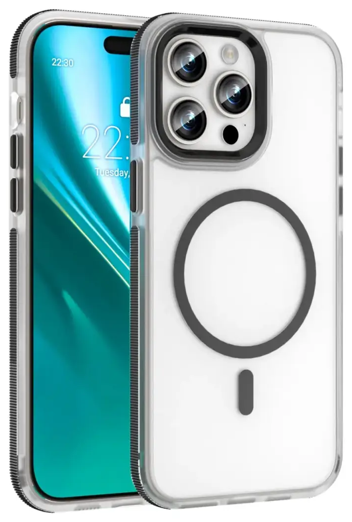 Etteri Icy Mag чехол с поддержкой MagSafe для телефона iPhone 14 Pro чёрный
