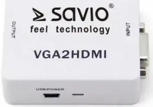 Savio VGA – HDMI Full HD | 1080p 60Hz Converter| Adapter