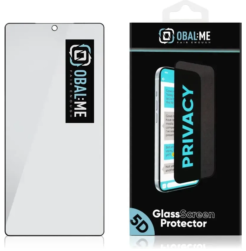 OBAL:ME Privacy 5D tempered glass for phone Samsung Galaxy S25 Ultra black