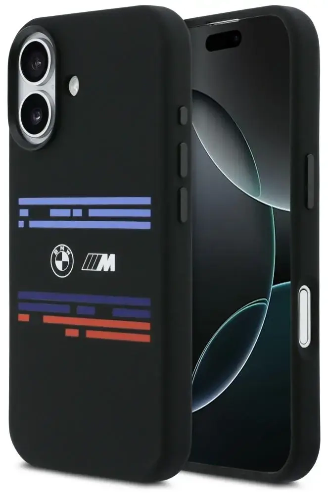 BMW M Silicon Horizontal Line MagSafe Case for iPhone 17 Black