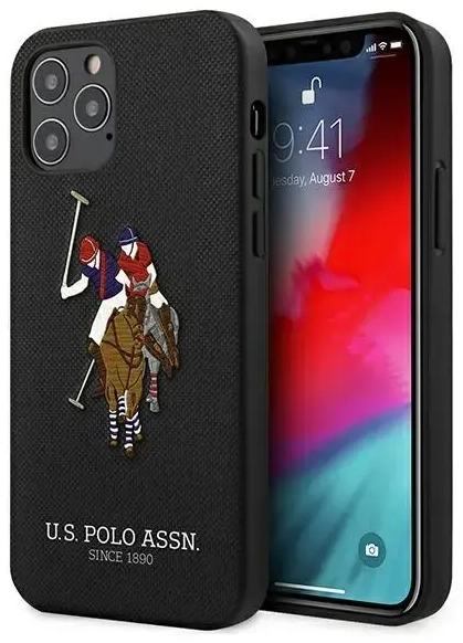 US Polo USHCP12LPUGFLBK iPhone 12 Pro Max 6,7" czarny|black Polo Embroidery Collection