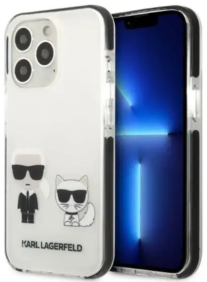 Karl Lagerfeld KLHCP13XTPEKCW iPhone 13 Pro Max 6,7" hardcase biały|white Karl&Choupette