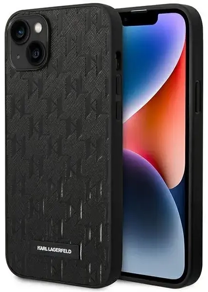 Karl Lagerfeld KLHCP14MSAKLHPK iPhone 14 Plus | 15 Plus 6,7" hardcase czarny|black Saffiano Mono Metal Logo