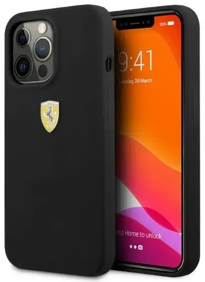 Ferrari FESSIHMP13XBK iPhone 13 Pro Max 6,7" czarny|black hardcase Silicone MagSafe