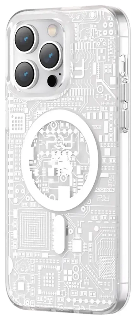 Kingxbar PQY Geek Series magnetic case for iPhone 14 Plus MagSafe silver