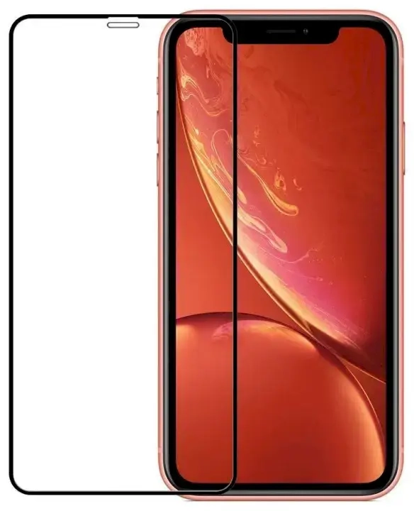 Fusion pilnam ekrānam aizsargstikls telefonam iPhone XR melns