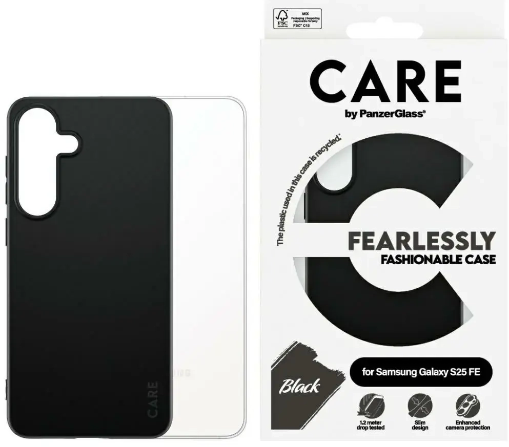 Etui CARE by PanzerGlass Fashion do       Samsung Galaxy S25 FE czarny