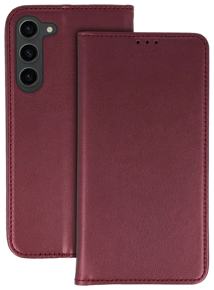 Smart Magneto Case for Samsung Galaxy S23 Plus burgundy
