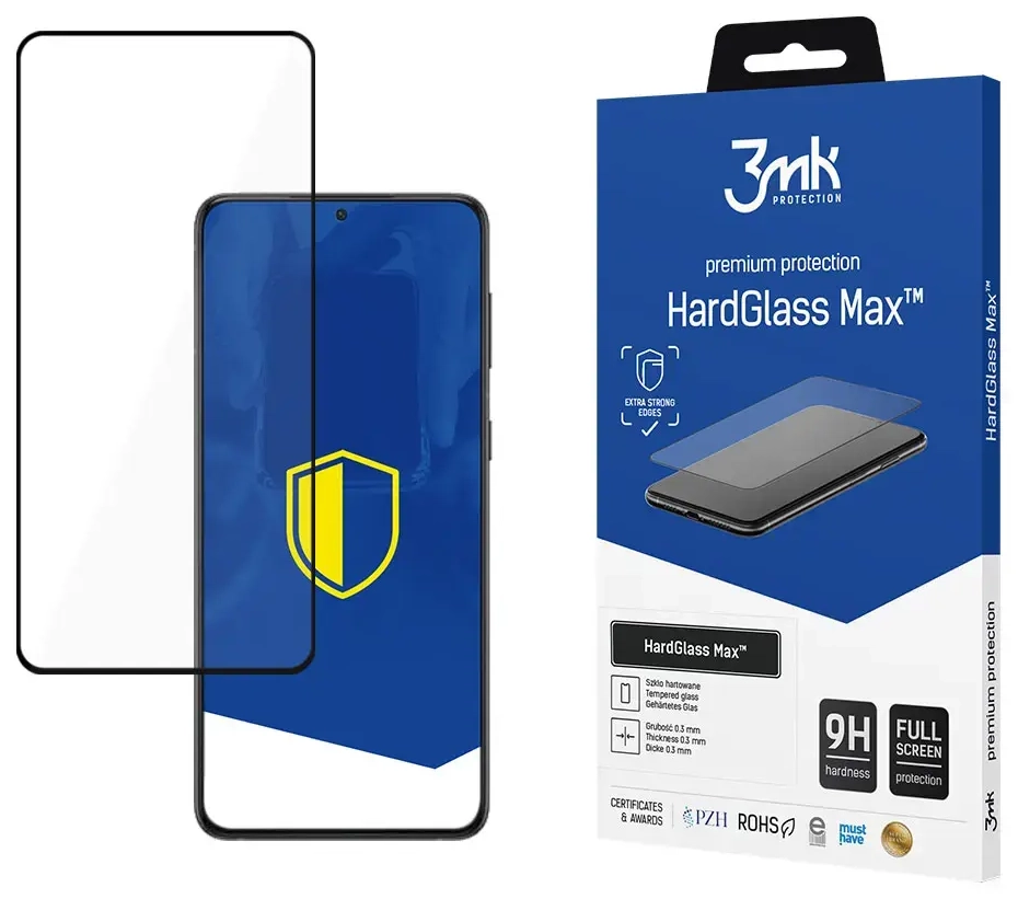 3mk HardGlass Max™ aizsargstikls telefonam Samsung Galaxy S22 Plus melns