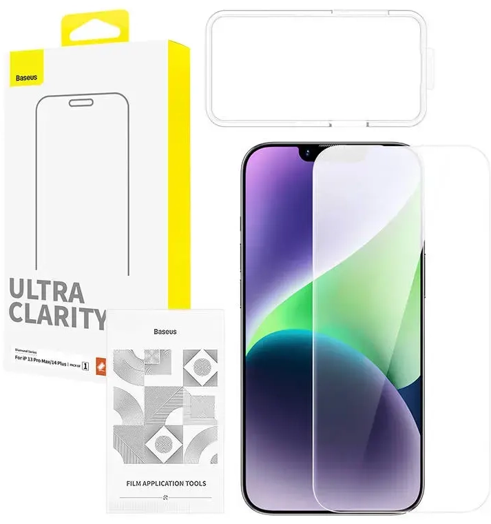 Baseus OS Diamond Series aizsargstikls telefonam iPhone 13 Pro Max | iPhone 14 Plus caurspīdīgs