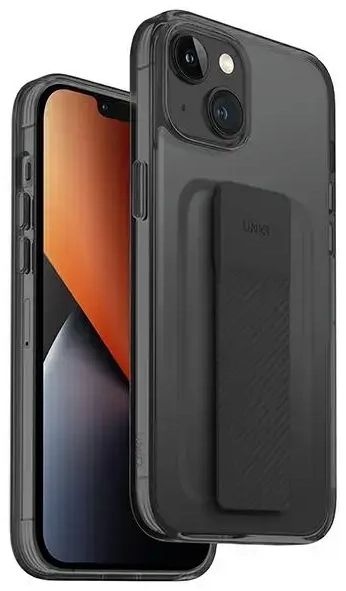 UNIQ etui Heldro Mount iPhone 14 6,1" czarny|vapour smoke