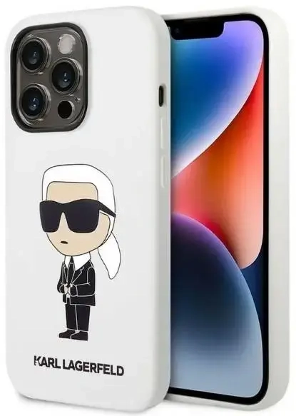 Karl Lagerfeld KLHCP14XSNIKBCH iPhone 14 Pro Max 6,7" hardcase biały|white Silicone Ikonik