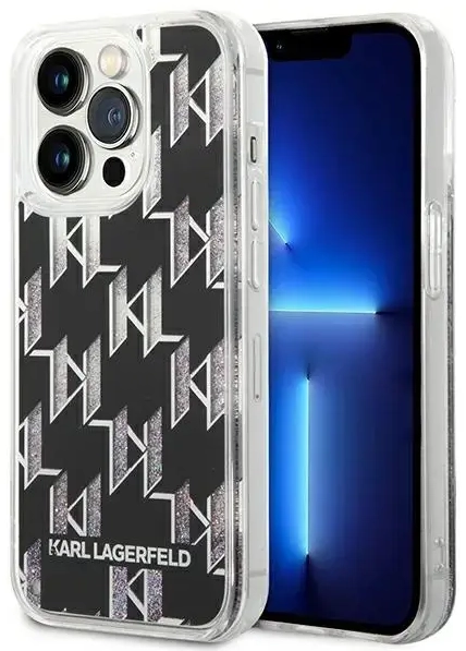Karl Lagerfeld KLHCP14XLMNMK iPhone 14 Pro Max 6,7" hardcase czarny|black Liquid Glitter Monogram