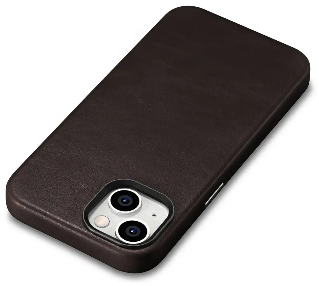 iCarer Oil Wax Premium Leather Case iPhone 14 Plus Magnetic Leather Case with MagSafe Brown (WMI14220703-BN)