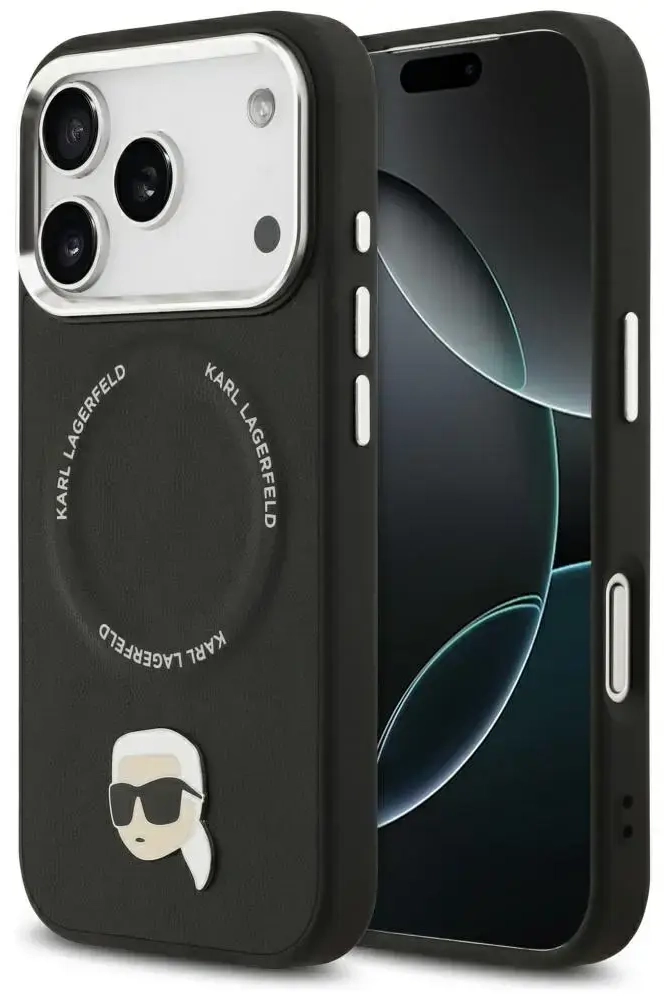 Karl Lagerfeld Karl Pin MagSafe Case for iPhone 17 Pro Black