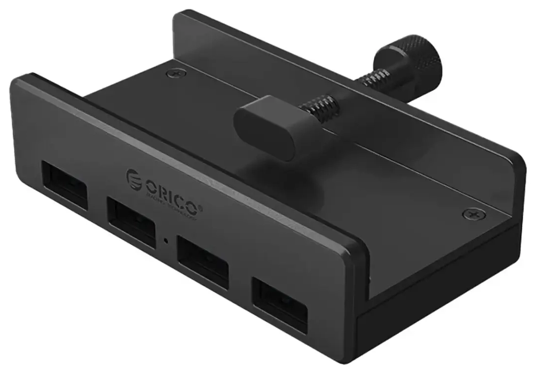 Orico MH4PU Hub Clamp-Mounted 4x USB-A 3.0 - Black