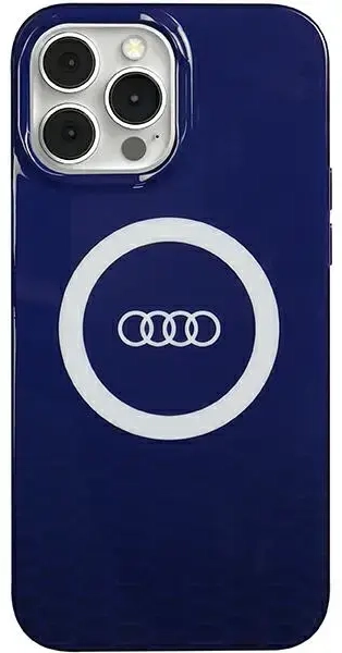 Audi IML Big Logo MagSafe Case iPhone 13 Pro Max 6.7" niebieski|navy blue hardcase AU-IMLMIP13PM-Q5|D2-BE