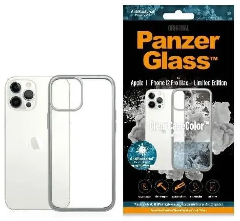 PanzerGlass ClearCase iPhone 12 Pro Max Satin Silver AB