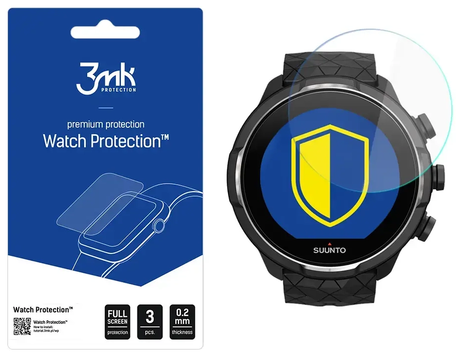 Suunto 9 Baro Titanium - 3mk Watch Protection™ v. FlexibleGlass Lite screen protector