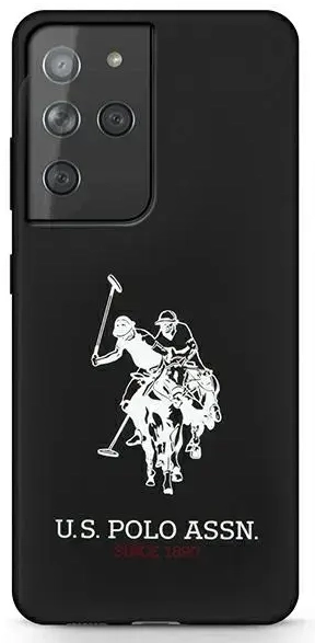 US Polo USHCS21LSLHRBK S21 Ultra G998 czarny|black Silicone Logo