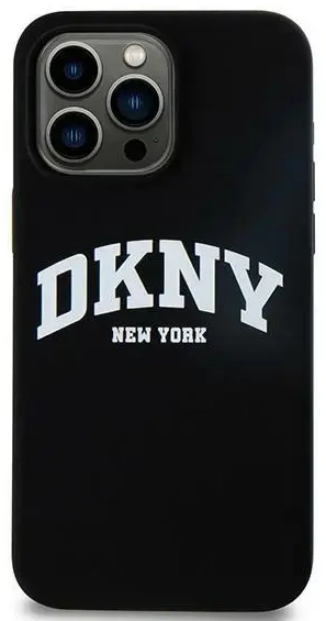 DKNY DKHMP16XSNYACH iPhone 16 Pro Max 6.9" czarny|black hardcase Silicone White Printed Logo MagSafe